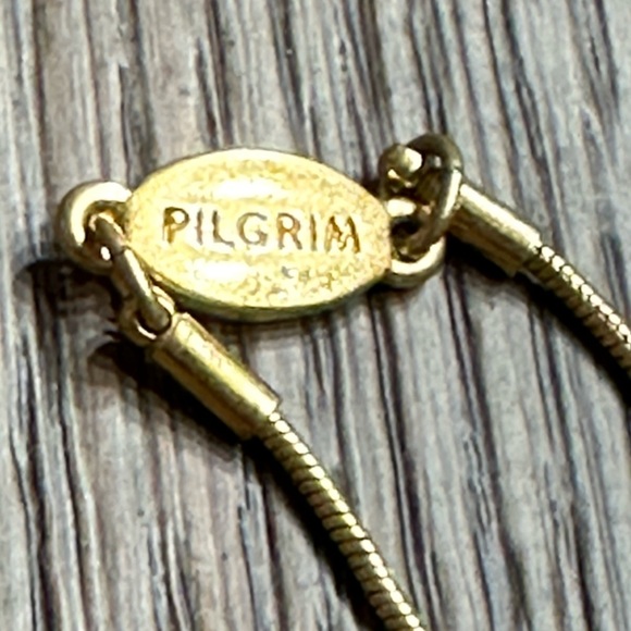 Pilgrim Gold Plated Flowers & Enamel Leaves Necklace & Bracelet - Picture 12 of 15